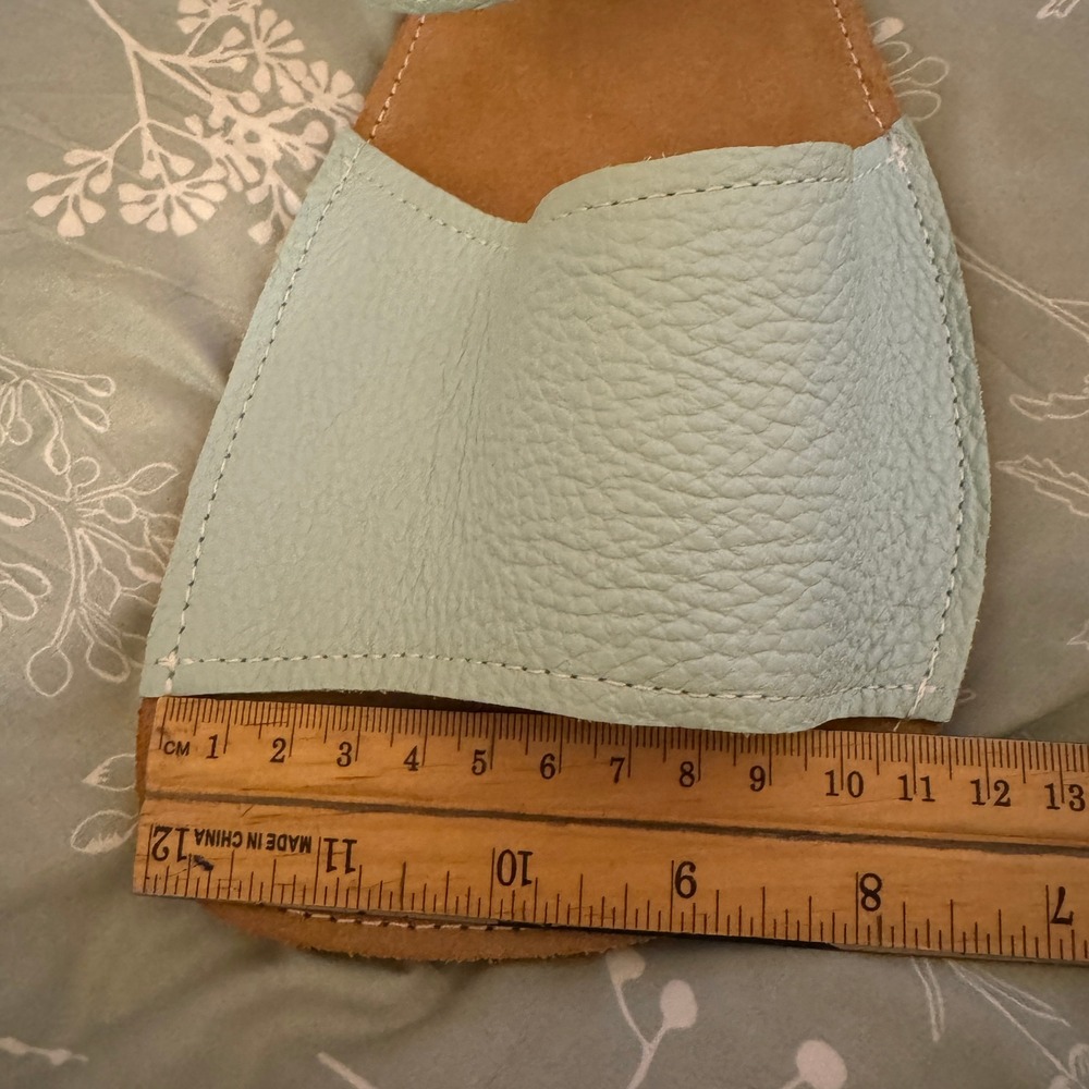 Everleigh Meadow Leather Sandals Ankle Strap Summer Shoes Light Blue 8-9 Boho - Picture 7 of 13